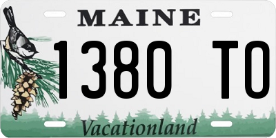 ME license plate 1380TO