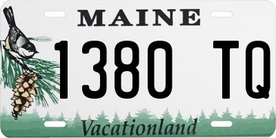 ME license plate 1380TQ