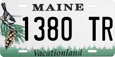 ME license plate 1380TR