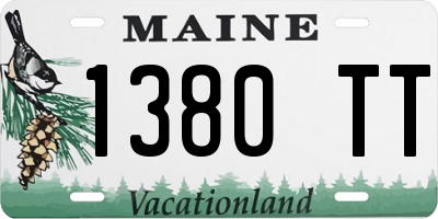 ME license plate 1380TT