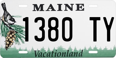 ME license plate 1380TY