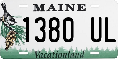 ME license plate 1380UL