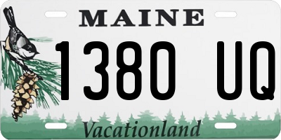 ME license plate 1380UQ