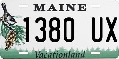 ME license plate 1380UX