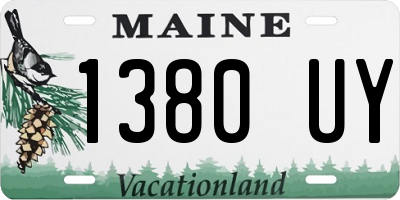 ME license plate 1380UY