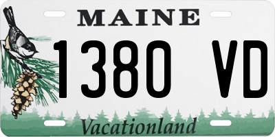 ME license plate 1380VD