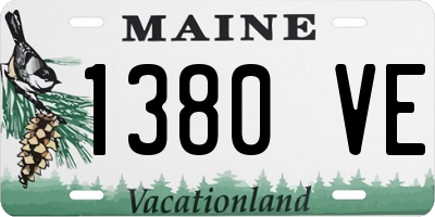 ME license plate 1380VE