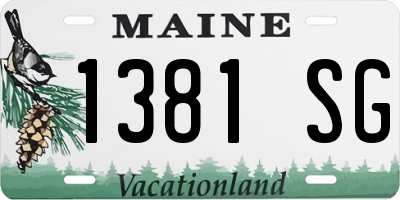 ME license plate 1381SG