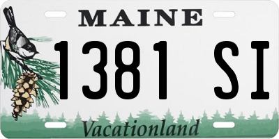 ME license plate 1381SI