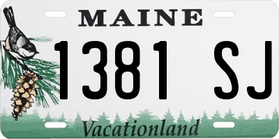 ME license plate 1381SJ