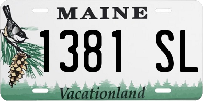 ME license plate 1381SL