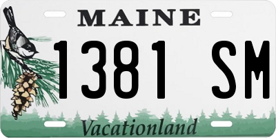 ME license plate 1381SM