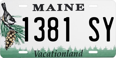ME license plate 1381SY