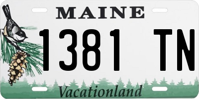 ME license plate 1381TN