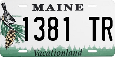 ME license plate 1381TR