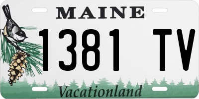 ME license plate 1381TV