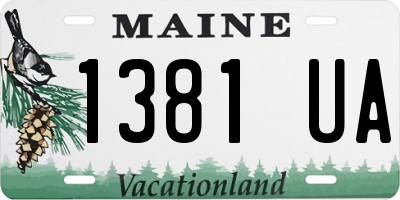 ME license plate 1381UA