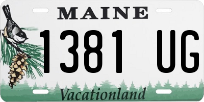 ME license plate 1381UG