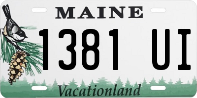 ME license plate 1381UI