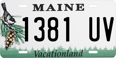 ME license plate 1381UV