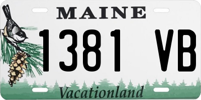 ME license plate 1381VB