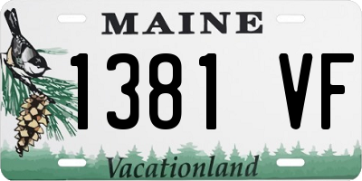 ME license plate 1381VF