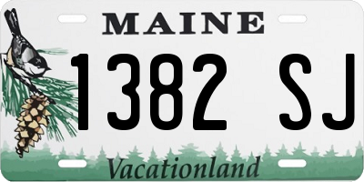 ME license plate 1382SJ