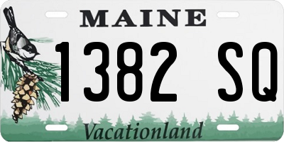 ME license plate 1382SQ