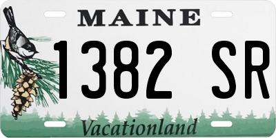 ME license plate 1382SR