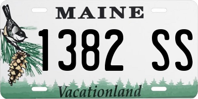 ME license plate 1382SS