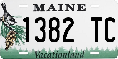 ME license plate 1382TC