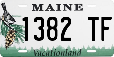 ME license plate 1382TF