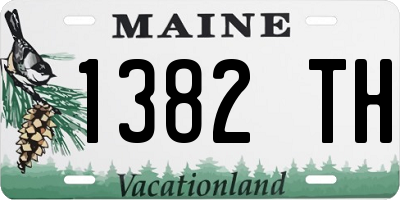 ME license plate 1382TH