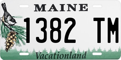 ME license plate 1382TM