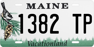 ME license plate 1382TP