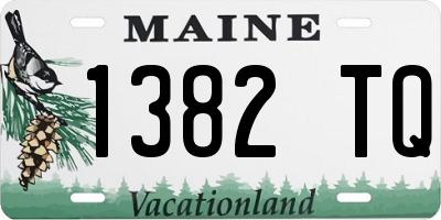 ME license plate 1382TQ