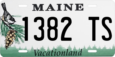 ME license plate 1382TS