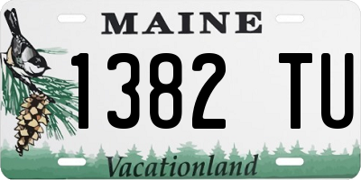 ME license plate 1382TU