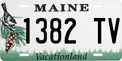 ME license plate 1382TV