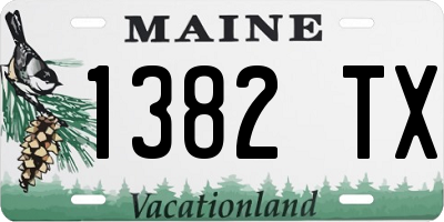 ME license plate 1382TX