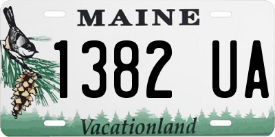 ME license plate 1382UA