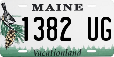 ME license plate 1382UG