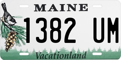 ME license plate 1382UM