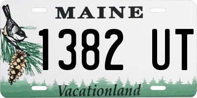 ME license plate 1382UT