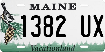 ME license plate 1382UX