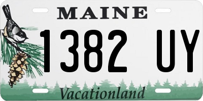 ME license plate 1382UY