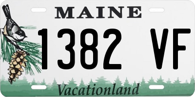 ME license plate 1382VF