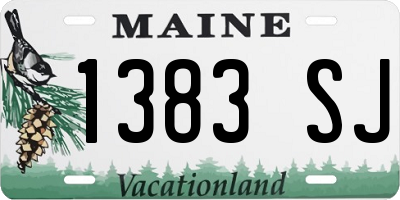 ME license plate 1383SJ