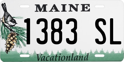 ME license plate 1383SL