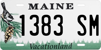 ME license plate 1383SM
